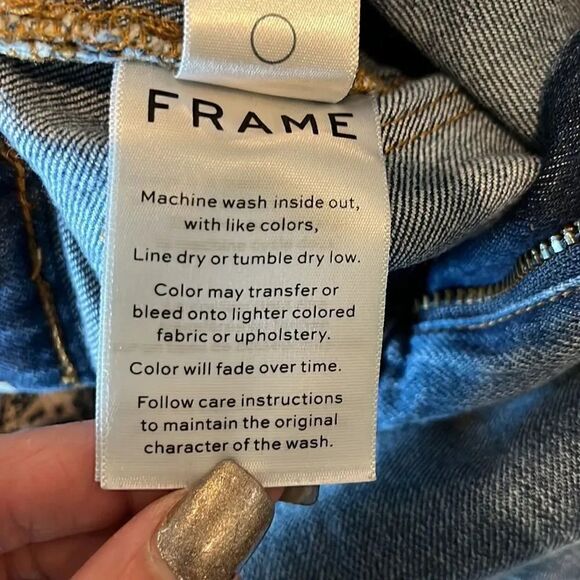 FRAME jeans Rattler Le High straight Python pocket blue brown, 26! - Picture 10 of 10